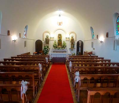 Interior de la capilla de la Virgen de la Providencia de Gijón
